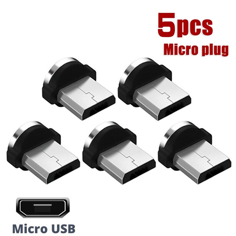 5PCS Magnetic Suction Adapter Mobile Phone Micro USB Type C Dust Plugs Magnetic Tips For Charger Connector