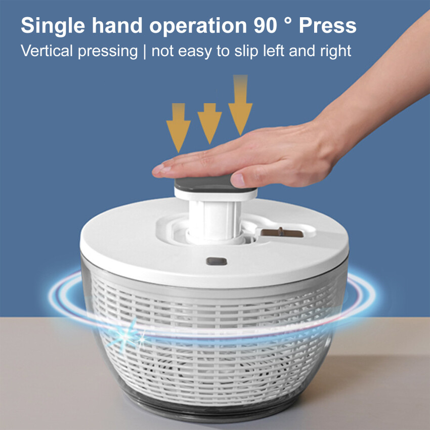 Press Type Vegetable Dehydrator Fruit Dryer Household Large Capacity Dehydrator Kitchen Accessories Drain Salad Basket Gadgets