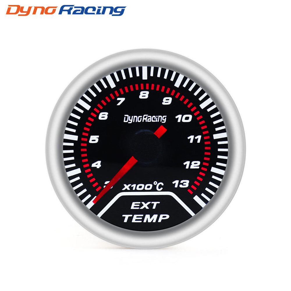 Dynoracing 2'' 52mm Exhaust gas temp gauge Smoke lens 2001200C Auto
