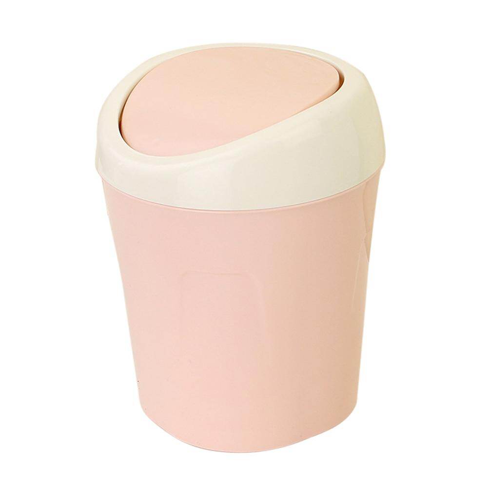 Creative Bucket Small With Covered Tabletop Trash Can Mini Home Living Room Table Head Flip Garbage Can Mini Flip Lid Home Living Room Desktop Bedside Plastic Trash Can Garbage Bin