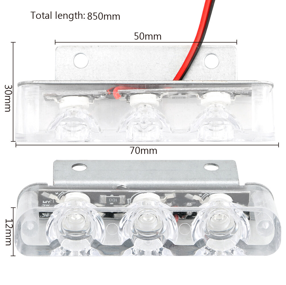 Auto Car 12V Warning Light Flash Strobe Brake Warning Motorcycle Tail Lamp