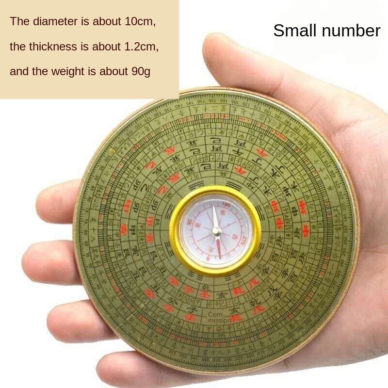 FJP316 Genuine Meditation 2 Inch Pure Copper Professional Feng Shui Compass Fully Automatic Small Compass with Cover Compass Right Compass