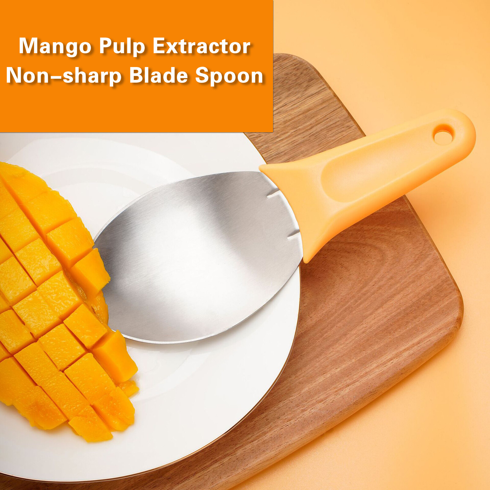Xoài bột giấy vắt xoài muỗng trái cây Thìa múc sâu dưa hấu công cụ cắt bơ dicing Hạt chia khuôn xoài scooper xoài thịt muỗng