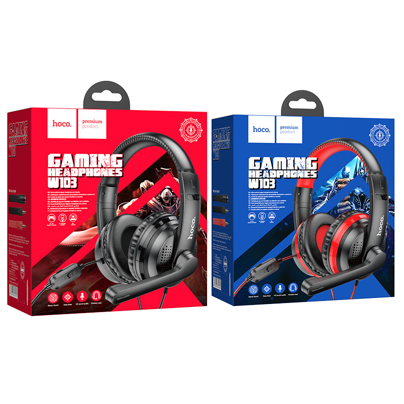 HOCO W103 Headset Headphone Wired Game Headset High-Quality with Mic