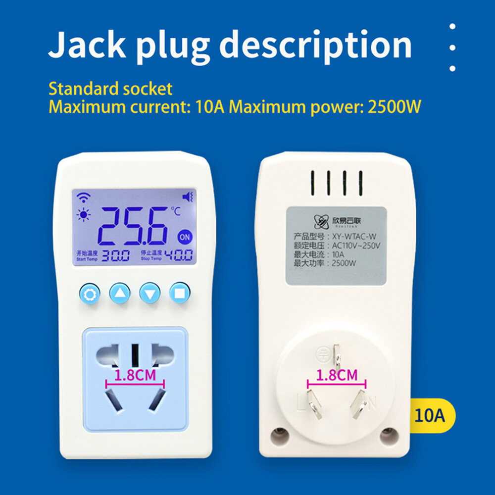 diymore Bộ Điều Nhiệt Thông Minh WIFI AC 110-220V Bộ Điều Khiển Nhiệt Độ Điều Khiển Từ Xa Bằng Ứng Dụng Công Tắc Hẹn Giờ Điều Khiển Làm Nóng Làm Mát Ghi Nhiệt Độ