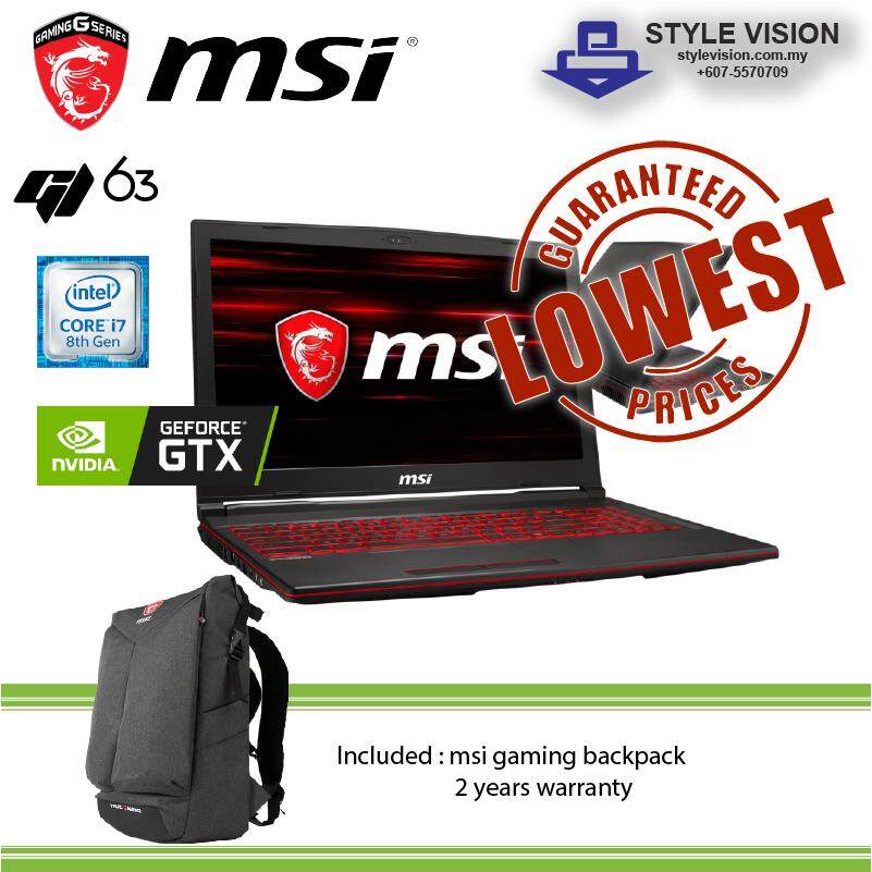 MSI GL63 8SD-427MY ( i7-8750H | 16GB | 512GB SSD+1TB HDD | GTX1660Ti | 15.6 FHD | WIN10 ) Malaysia