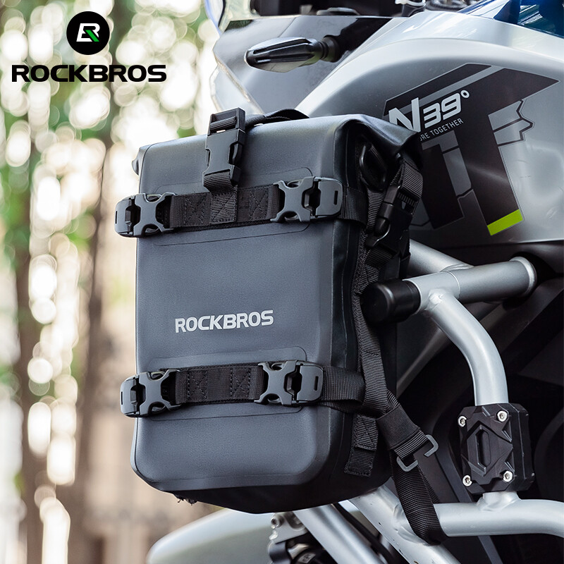 ROCKBROS Motorcycle Waterproof Bag 5L Large Capacity Saddle Bag 2 in 1 Multifunctional Tool Bags Shoulder Bag Motorcycle Saddle Bag
