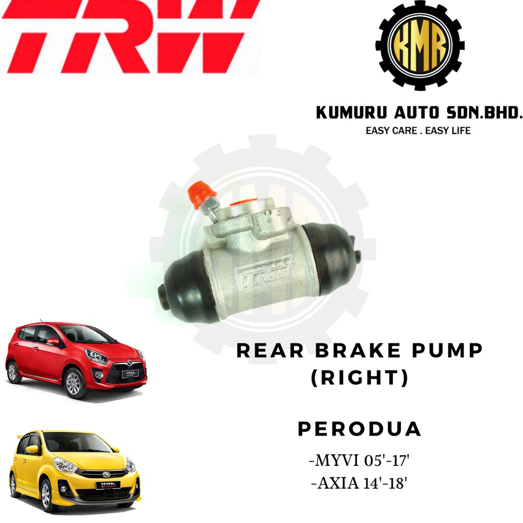 TRW Rear Brake Pump Perodua Myvi Old Myvi Lagi Best Icon (RH) | Lazada