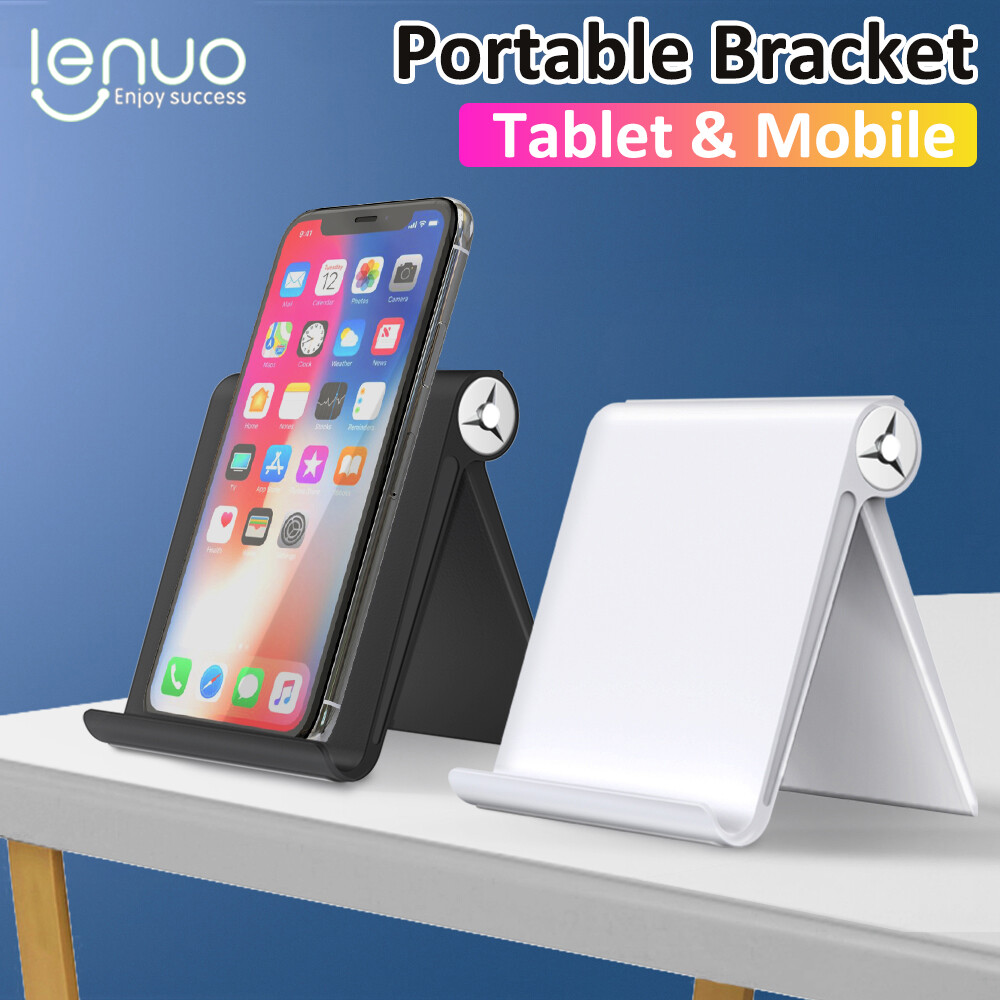 Lenuo Portable Universal Folding Tablet Phone Holder Cradle Adjustable Desktop Mount Tripod Stand Holder Support For IPad Pad Table Stabilizer