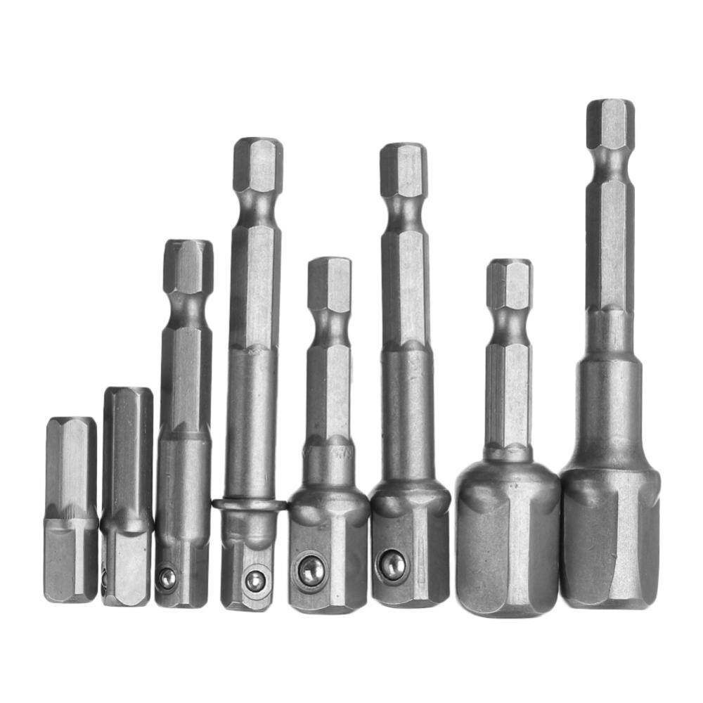 Socket Adapter Hex Shank to Square Head Extension Drill Bits Hex Bar Set