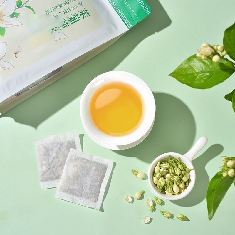 Trà Hoa Nhài túi trà Trà xanh hương vị mạnh mẽ trà thức uống pha lạnh đóng gói riêng lẻ lá Phương Đông giống túi trà Trà Hoa Nhài