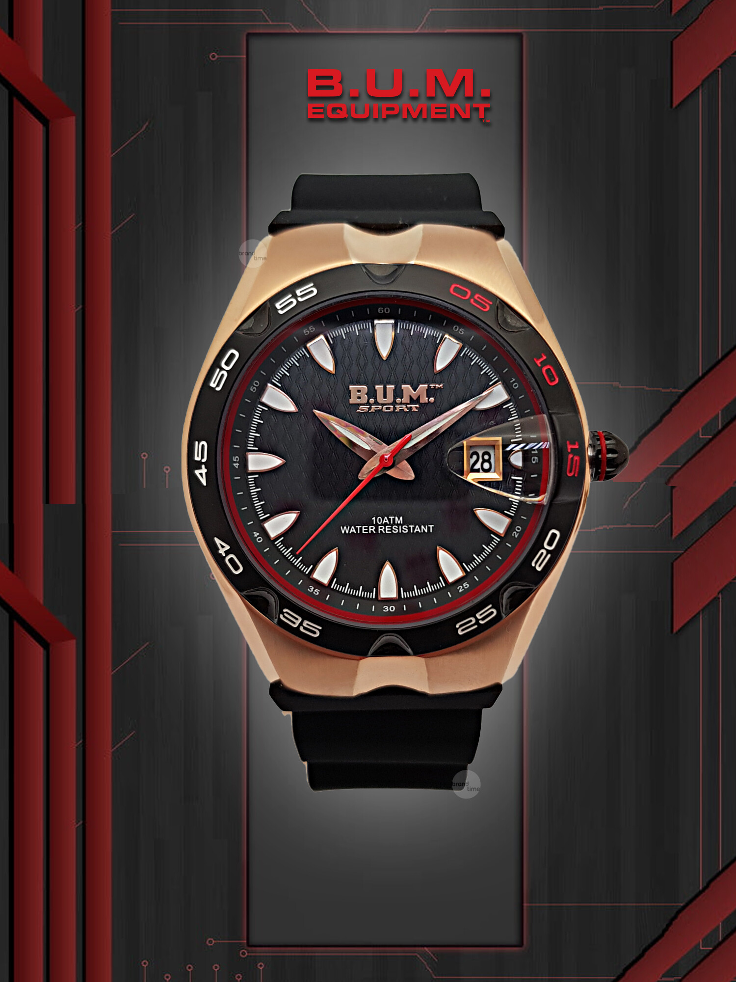 B U M Equipment Sport Watch For Man 10 Atm Water Resistant Model B511 Lazada