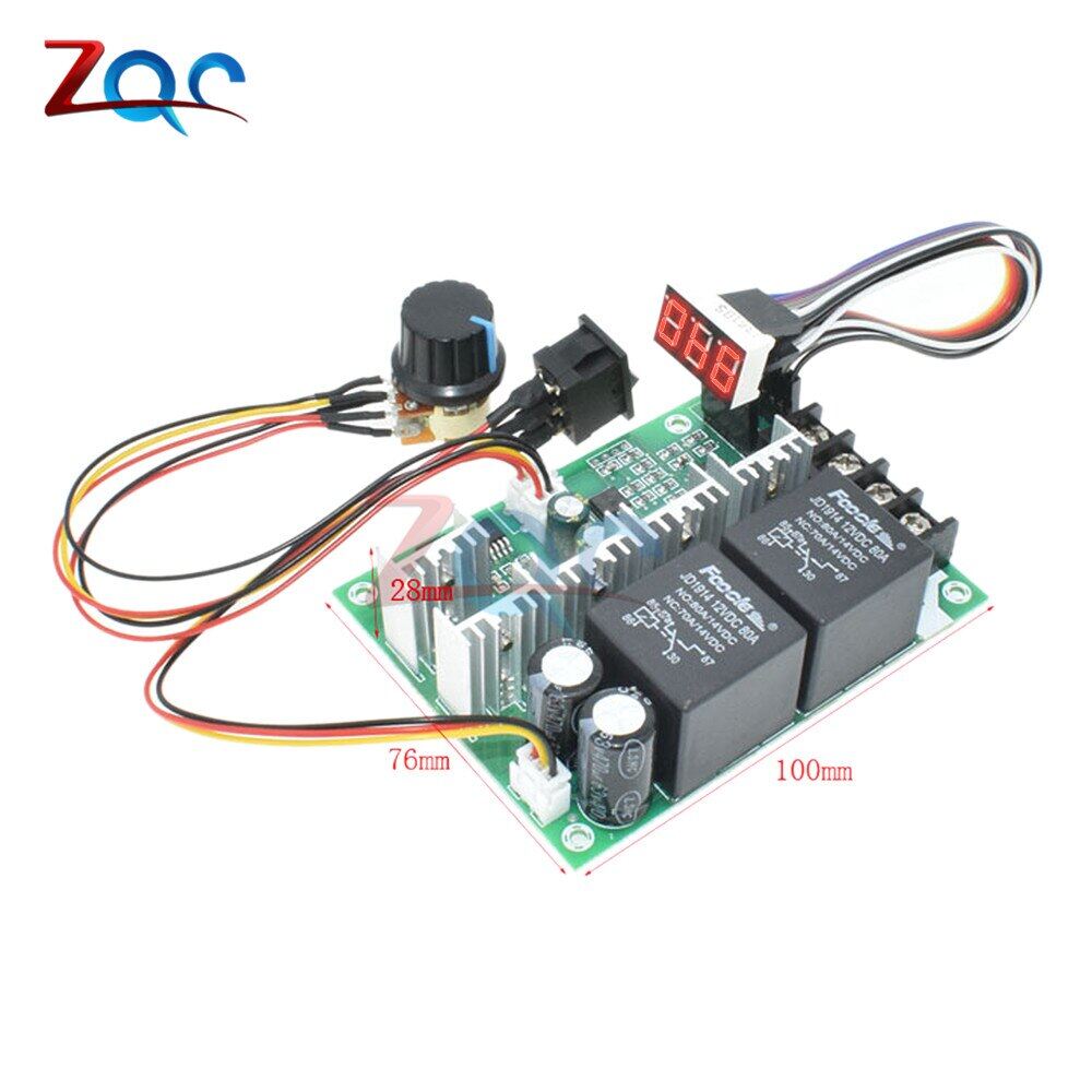 PWM DC Motor Speed Controller DC 10 -55V Digital LED Display 0 -100% Adjustable Drive Module Input MAX 60A 12V 24V 36V 48V
