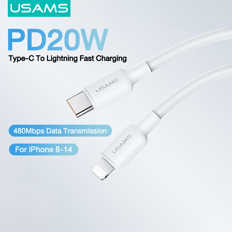 USAMS PD20W Lightning Cáp Sạc Nhanh Cho iPhone Cherge USB-C Đến Lightning  Cho iPhone 14,iPhone 14 Plus , iPhone 14 Pro, iPhone 14 Pro Max, IPhone  13/12 Mini/12 /12 Pro/12 Pro Max/11 /