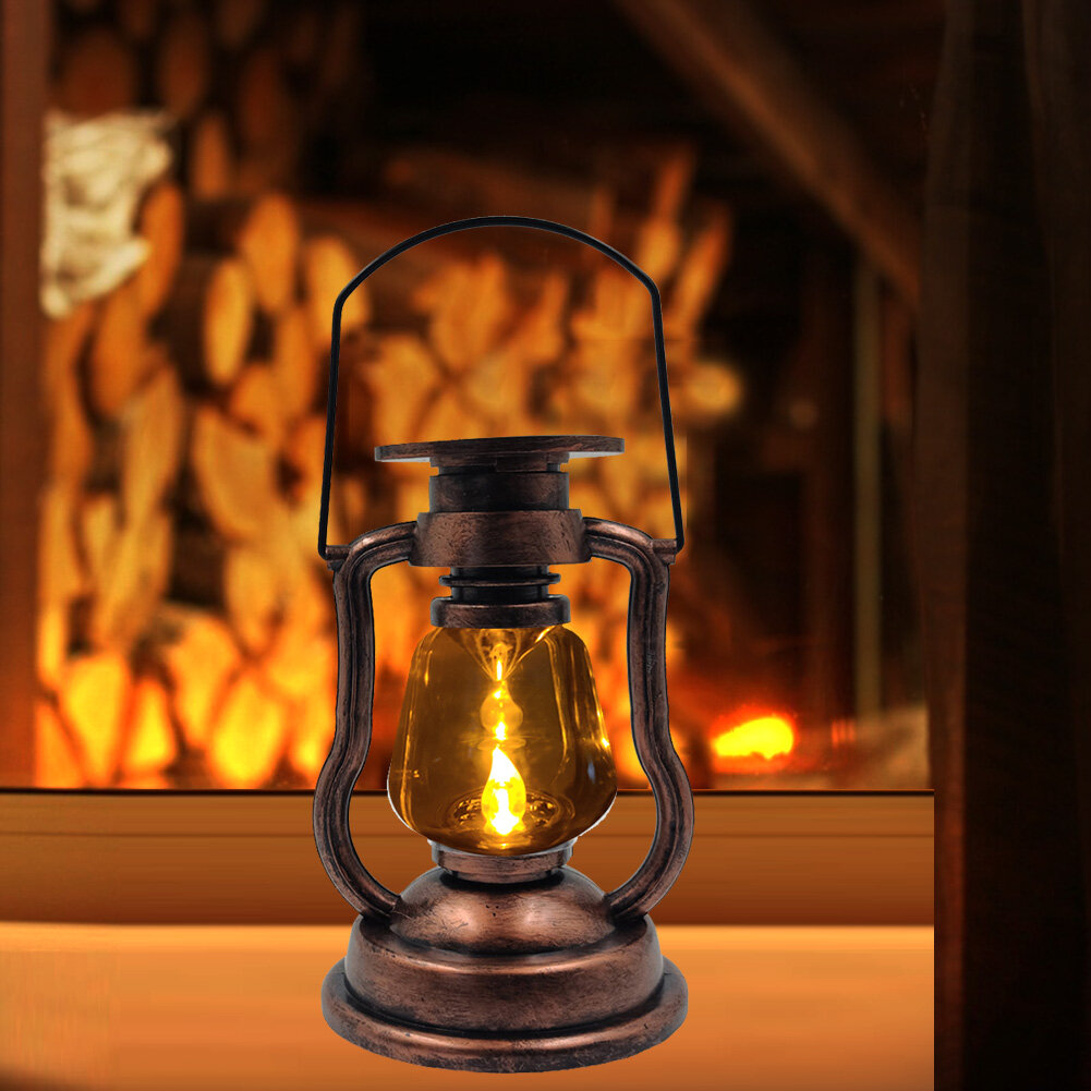 Đèn LED kiểu đèn dầu vintage sử dụng năng lượng mặt trời - INTL