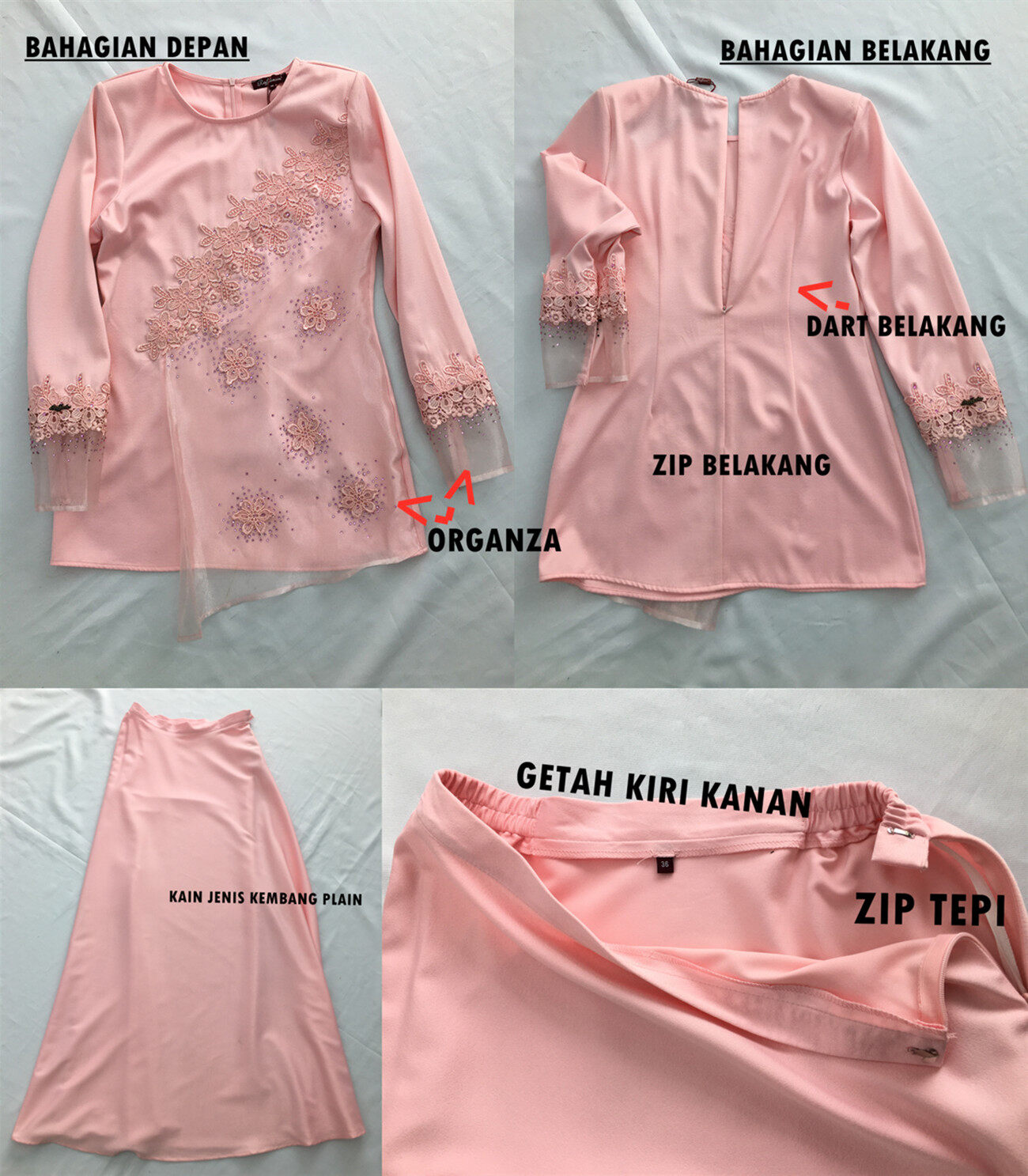 Vivfashionhouse Raya Collection Baju Kurung Moden Kurung Fashion Organza Exclusive Dan Kain Kembang High Qlity Lazada