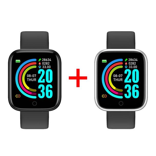 2 Chiếc Đồng Hồ Thông Minh Y68, Tập Thể Dục Tracker, Huyết Áp Smartwatches Đồng Hồ Đeo Tay Thông Minh Bluetooth Theo Dõi Nhịp Tim Chống Nước