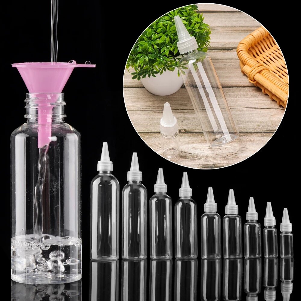 Bóp Trong Suốt 5-120Ml Lọ Có Ống Nhỏ Giọt/Rỗng Có Thể Nạp Lại Chai Nhựa/Chai Pha Chế/Hộp Đựng Đi Du Lịch Và Đi Ra