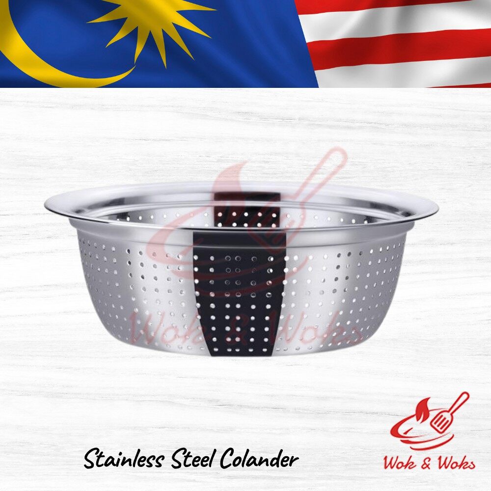 TOFFI Brand Stainless Steel Basin Basket Colander / Saringan Bakul ...