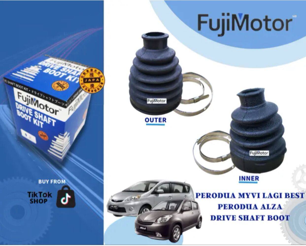 ORIGINAL FUJIMOTOR PERODUA MYVI LAGI BEST 1.5 ALZA DRIVE SHAFT BOOT CV