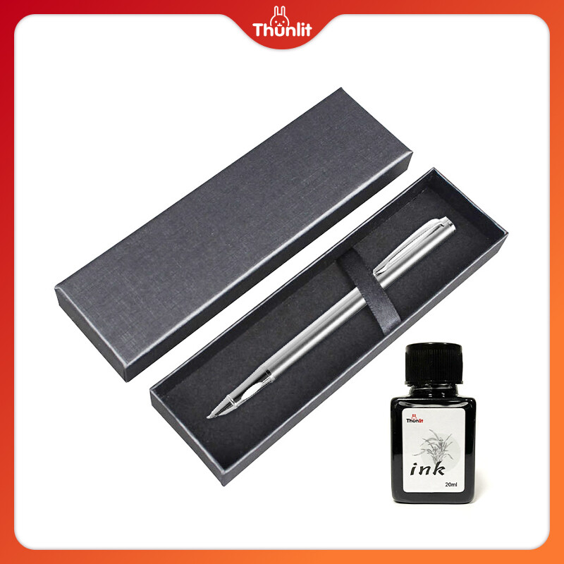 Thunlit Sketch Fountain Pen Bent Nib 1.0mm Broad Iridium Nib Pen for Art Signature or Calligraphy Handwriting School Supplies Wholesale