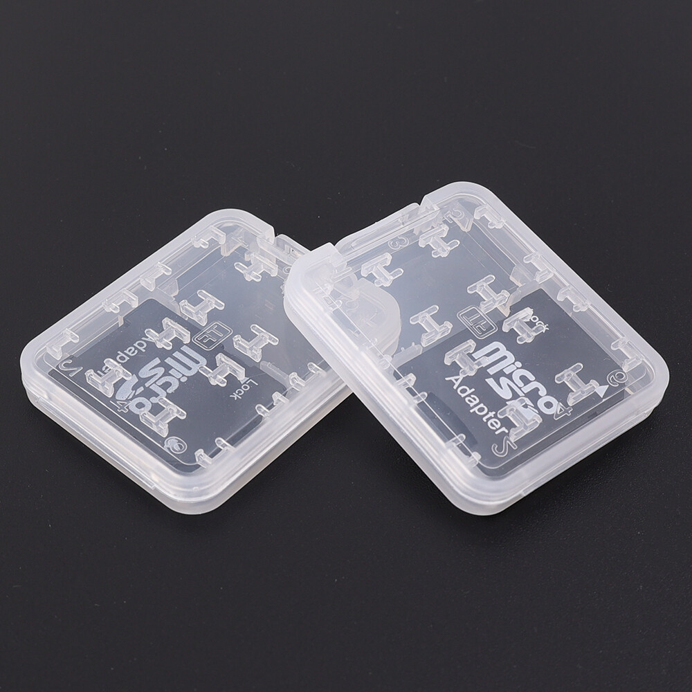 6 cái 8-in-1 đồ đựng bảo vệ nhựa trong suốt mini cho SD SDHC TF MS lưu trữ thẻ nhớ trường hợp túi hình hộp