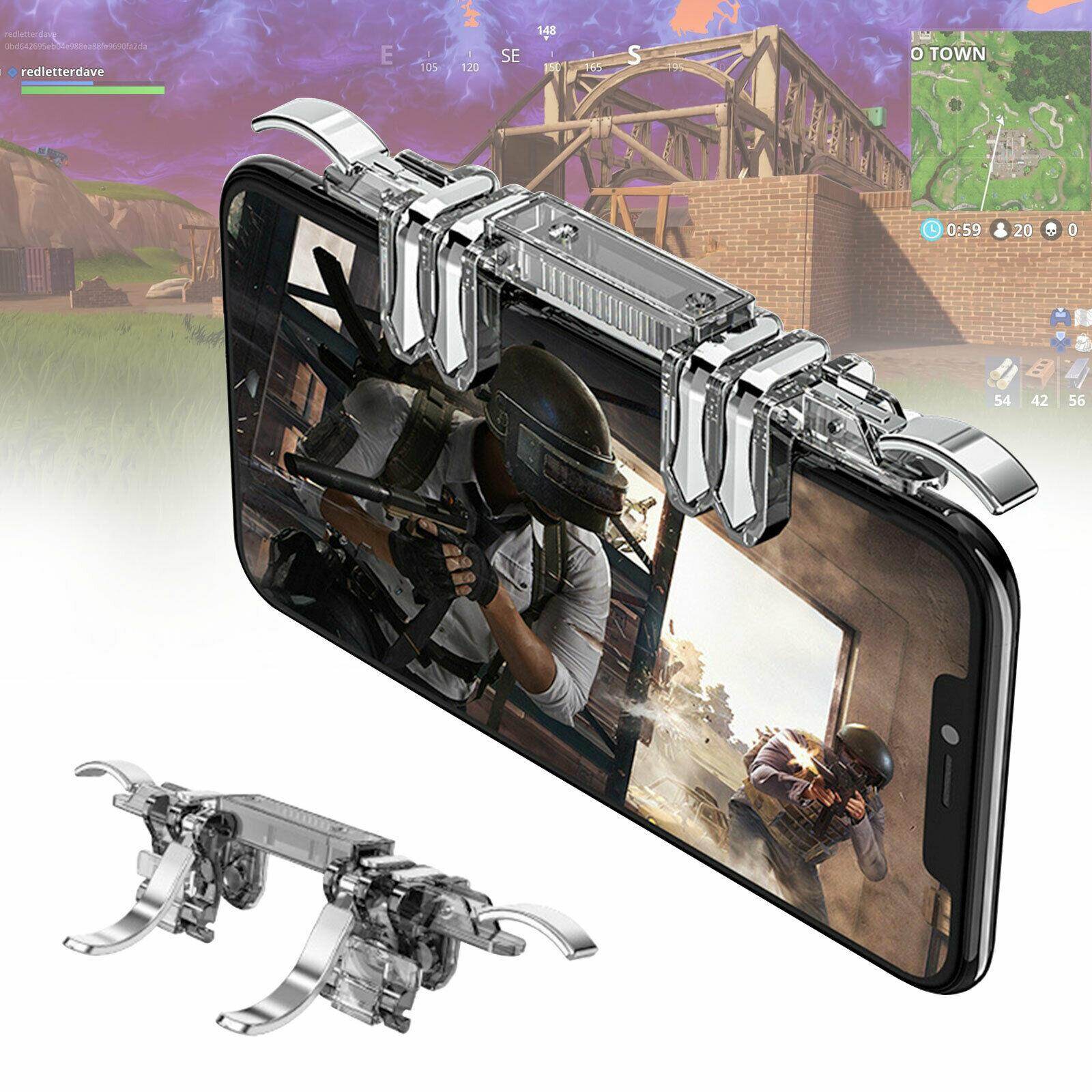 6 Finger Controller Trigger Game Fire Button Handle Gamepad for PUBG iOS Android
