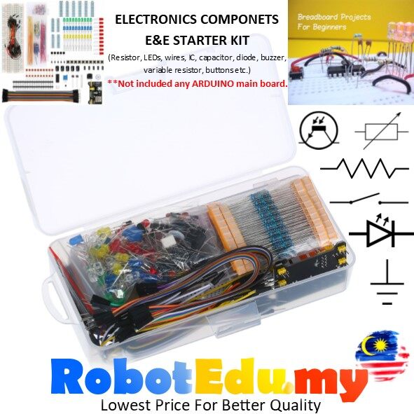 Electronics Components E&E Resistor LEDs Capacitor Diode Dupont Jumper ...