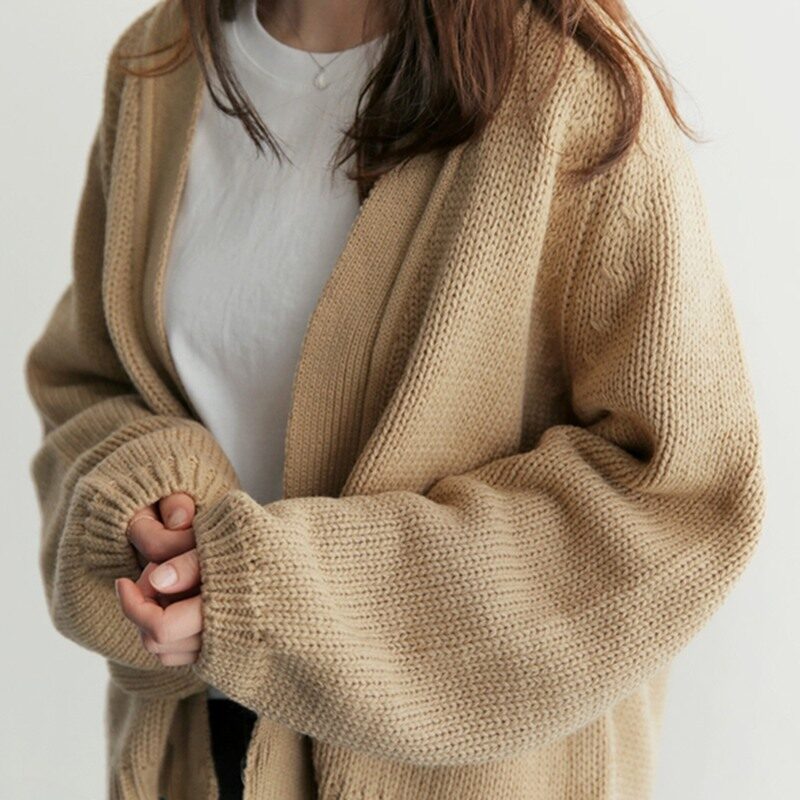 Knitted Cardigan Sweater Women Spring 