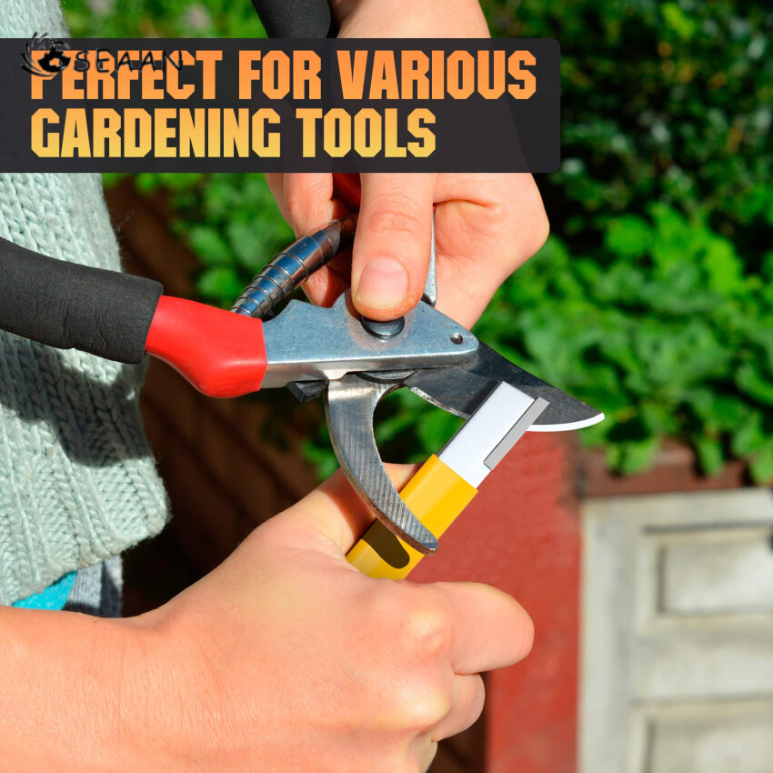 1 dụng cụ làm vườn Mài lưỡi mài túi nhanh chóng sắc nét cắt mài cho pruners loppers Kéo làm vườn kéo hàng rào tông đơ trục hatchets lawnmowers, giúp kéo dài công cụ' cuộc sống