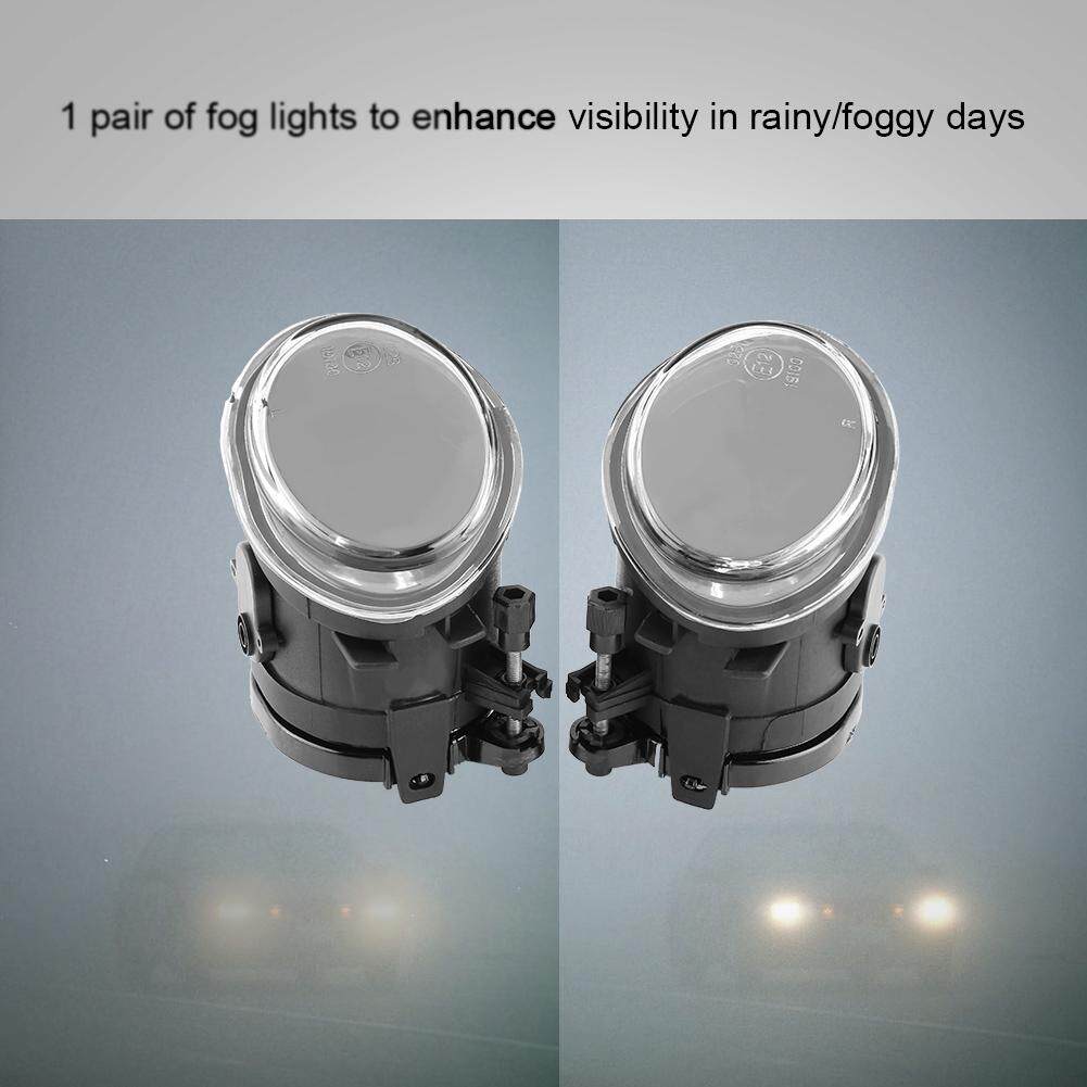 LJJ-1 Pair Mobil Driver Kiri Kanan Bumper Depan Lampu Terang Kabut untuk BMW 3 Seri E39 E46 M3 2001-2006