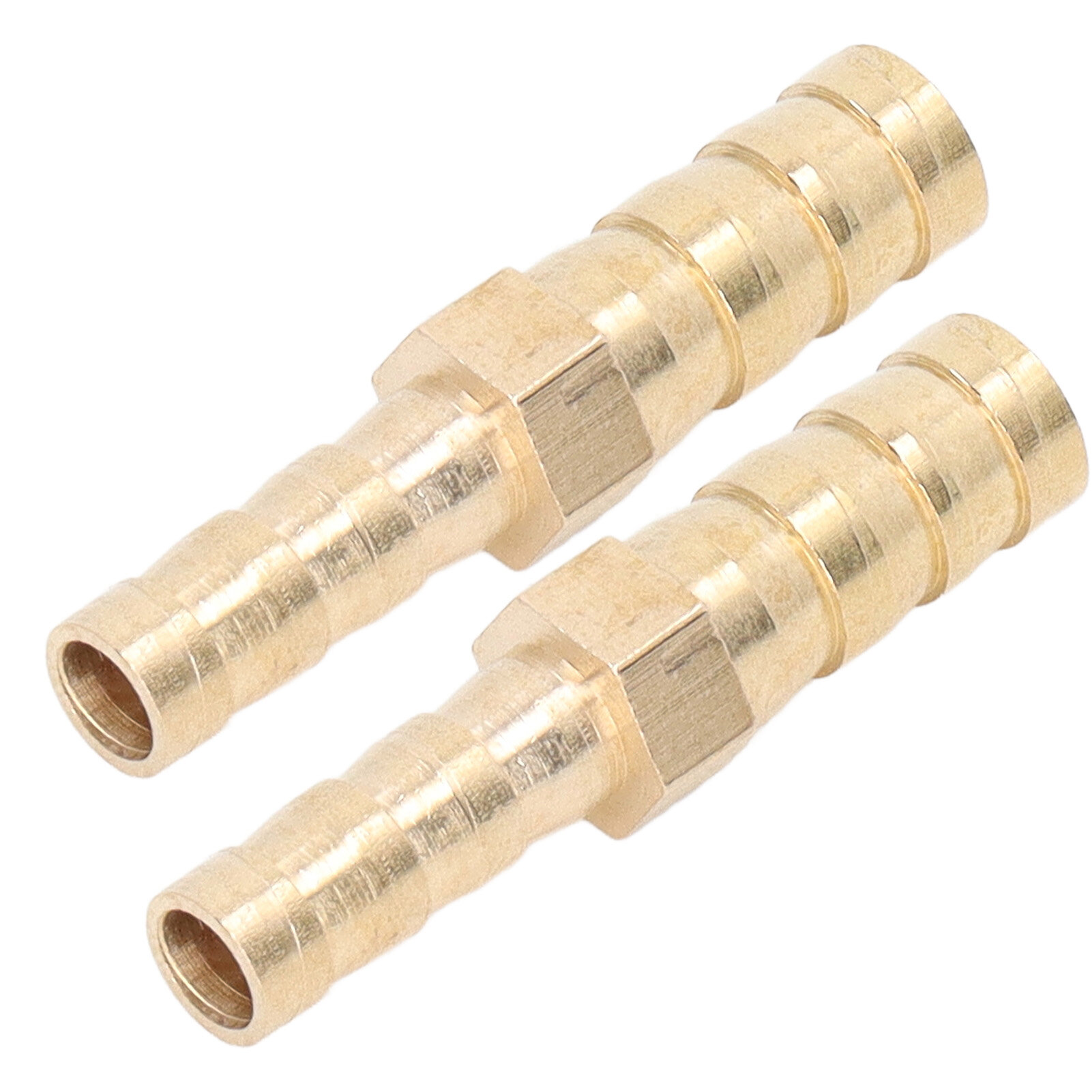 2 Pcs Barbed Fitting Splicer Brass Hose Barb Reducer Hex Reducing Barbed Connector