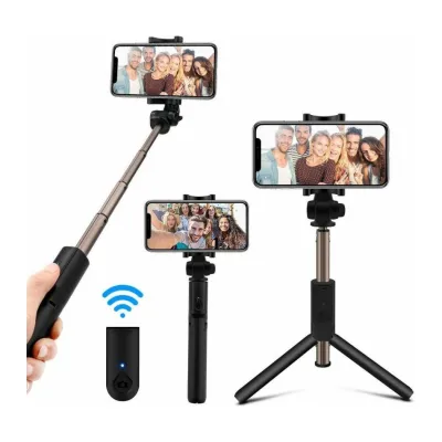 K07 Bluetooth Selfie Stick Integrated 3 in 1 Monopod Tripod for IOS and Android【Ready Stock】