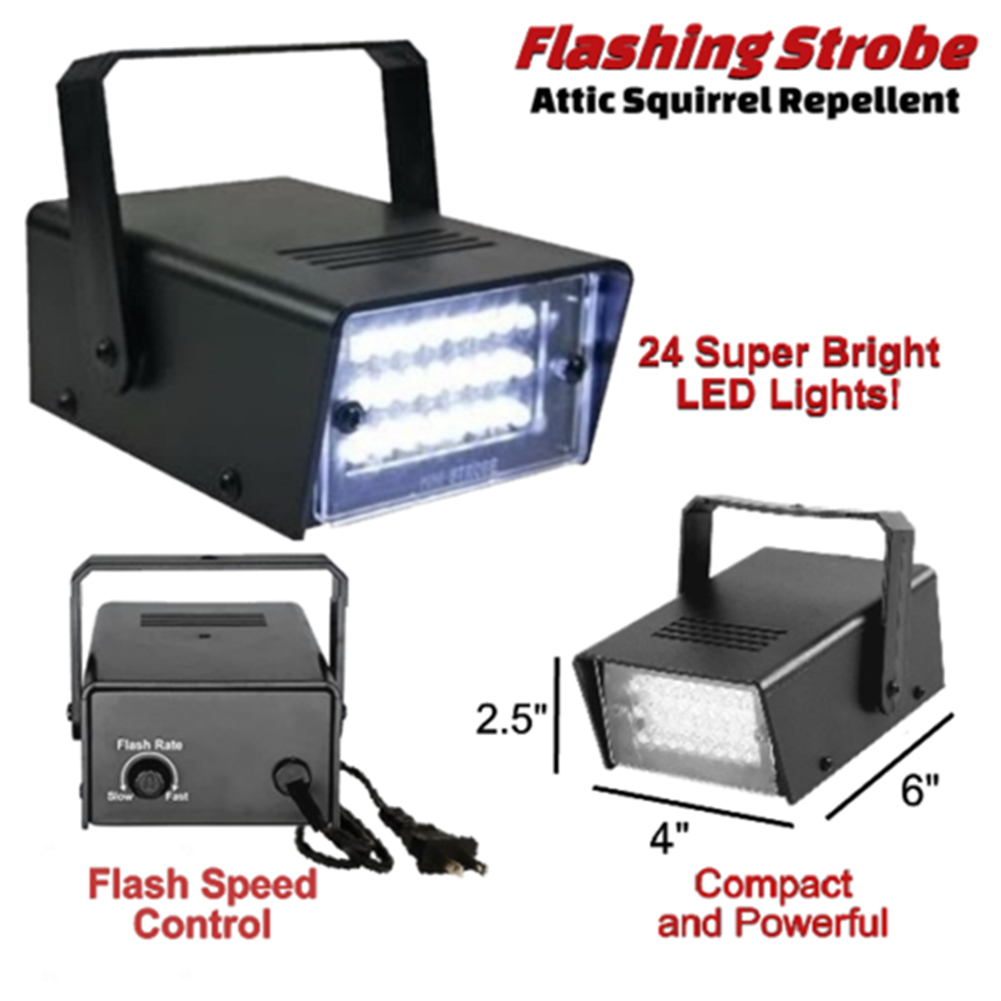 LED White Adjustable Remote Control Flash Party Disco Stage Strobe Lights