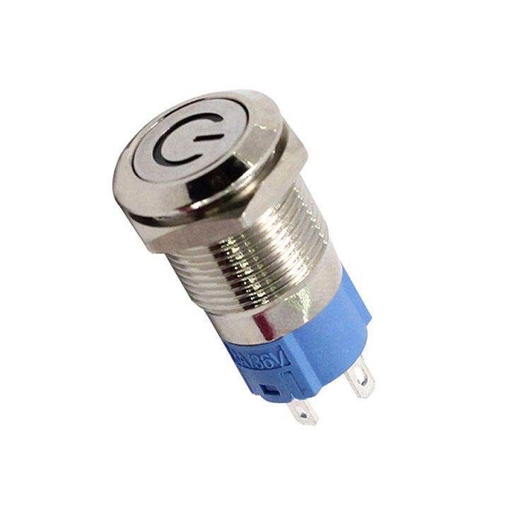 Nút Nhấn Giữ Có Đèn 12V Màu Đỏ Chống Nước Phi 16