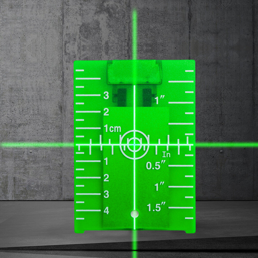 Vertical/Horizontal Laser Level Target Card Red/Green Line Beam Plate Tool