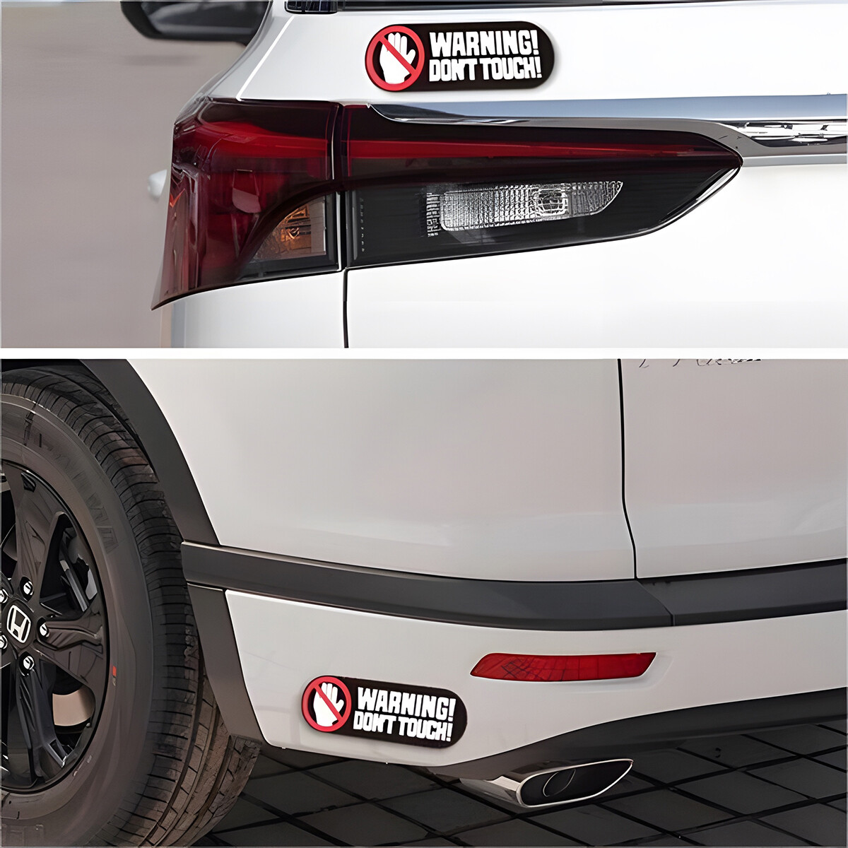 JDM sáng tạo tiếng Anh cảnh báo không chạm nhắc nhở phản chiếu Sticker cửa sổ xe máy xe tay ga dấu hiệu không thấm nước trang trí Sticker xe máy phụ kiện