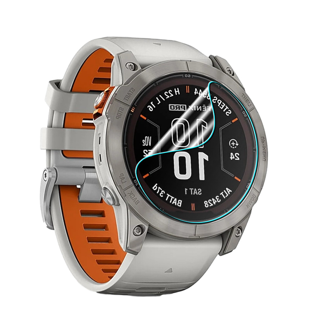 1/3PCS HD Transparent Anti-Scratch Waterproof Anti-Fingerprint TPU Smart Watch Screen Protector Compatible with Garmin Fenix 7 Pro Series Watches Hydrogel Film