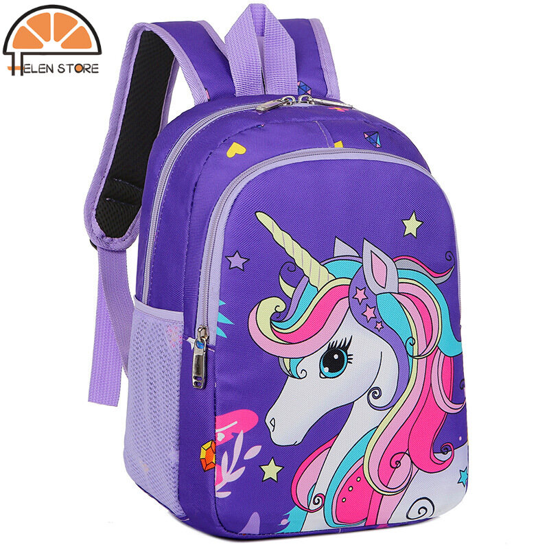 HS cartoon cute backpack Kindergarten student backpack unicorn cartoon pattern small school bag
