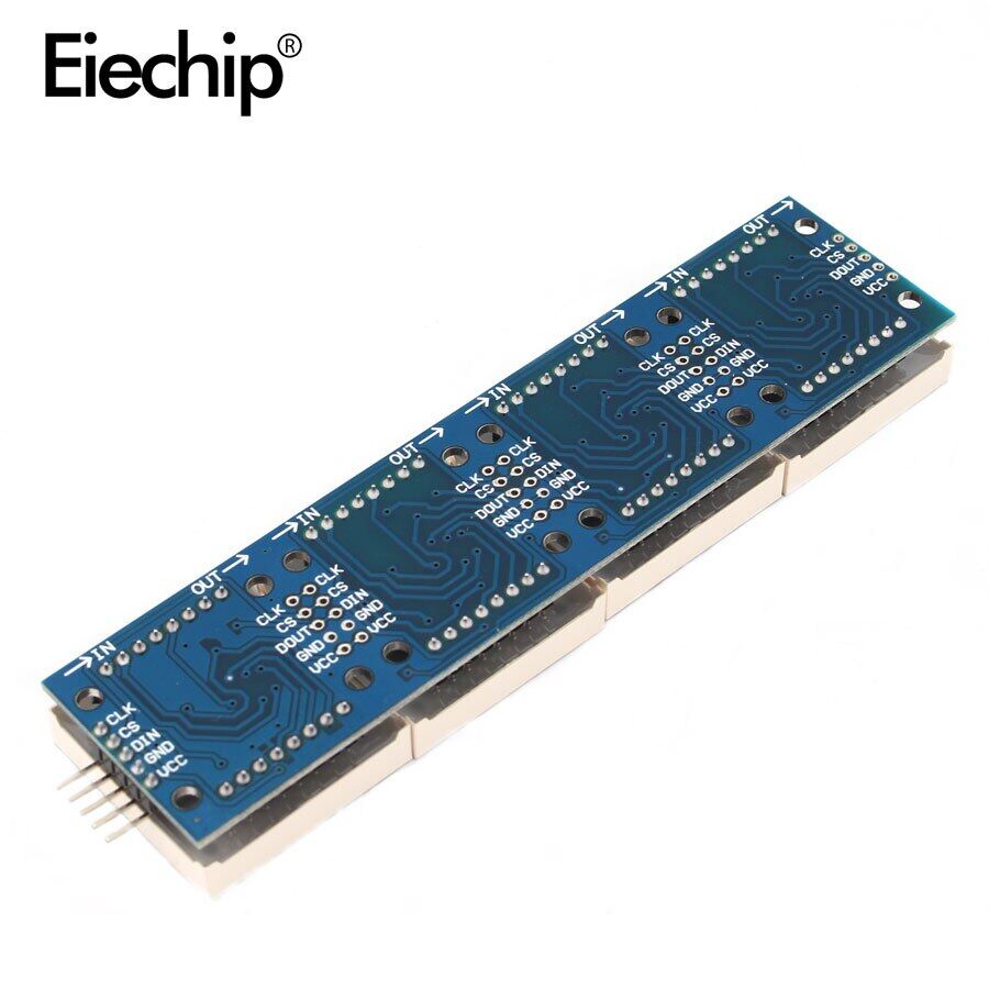 1 PCS MAX7219 LED Display Dot Matrix Module Microcontroller 4 In One Display with 5P Line 4 in 1 TV LED Display Panel Red Green