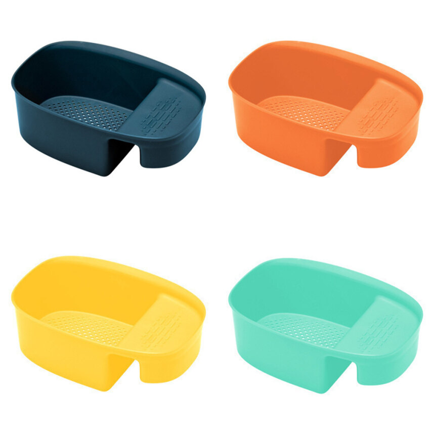 Kitchen Strainer Drain Vegetable Fruit Strainer Basket Suction Cup Sponge Rack Storage Tool Sink Shelf Storage Rack