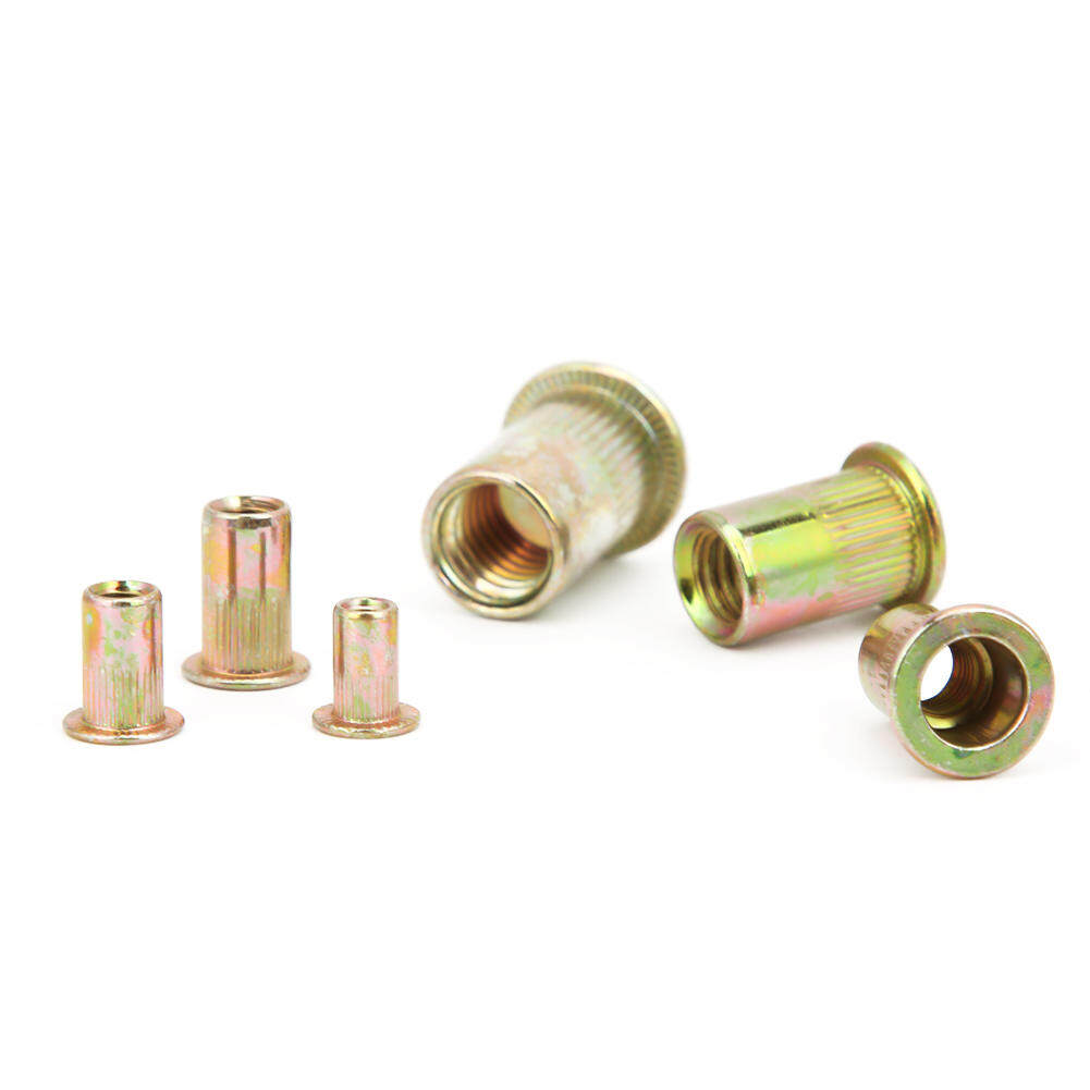 175PCS Rivet Nut Kit Zinc Plated Flat Head Threaded Fastener Nuts M3 M4 M5 M6 M8 M10