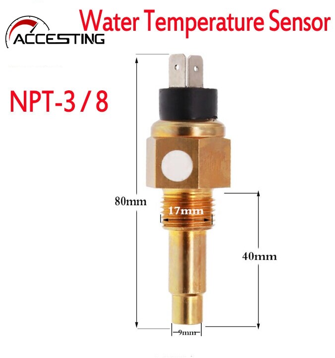 52mm Water Temperature Gauge Red Backlight 12-24V Car Boat Digital Alarm Sender Meter 40-120℃ Celsius Water Temp Meter Indicator Water Temperature Sensor Tachometer Gauge Sensor For Boat Car Auto Motorcycles Engine