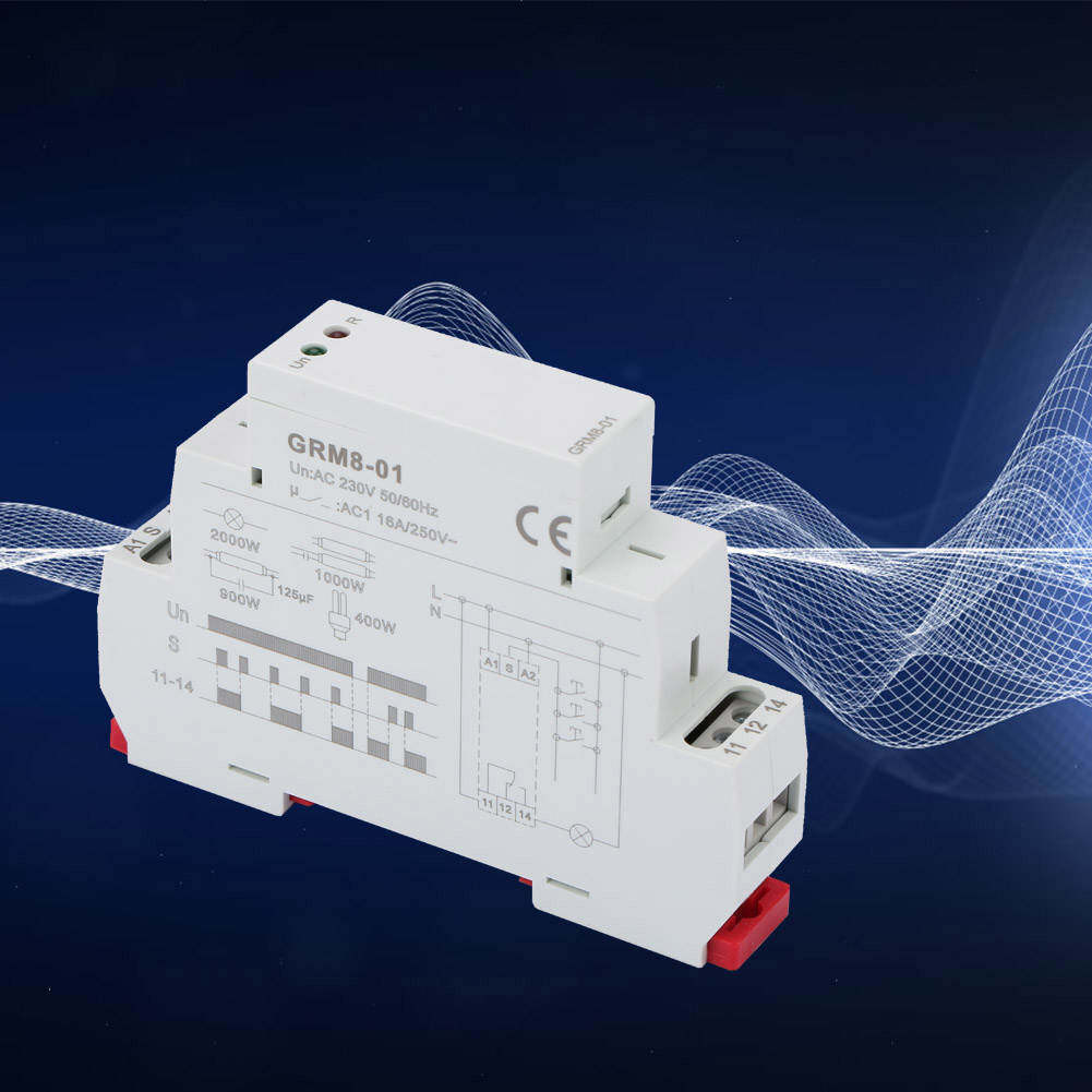Grm8-01 electronic impulse relay latching relay memory relay ac impulse relay 230v