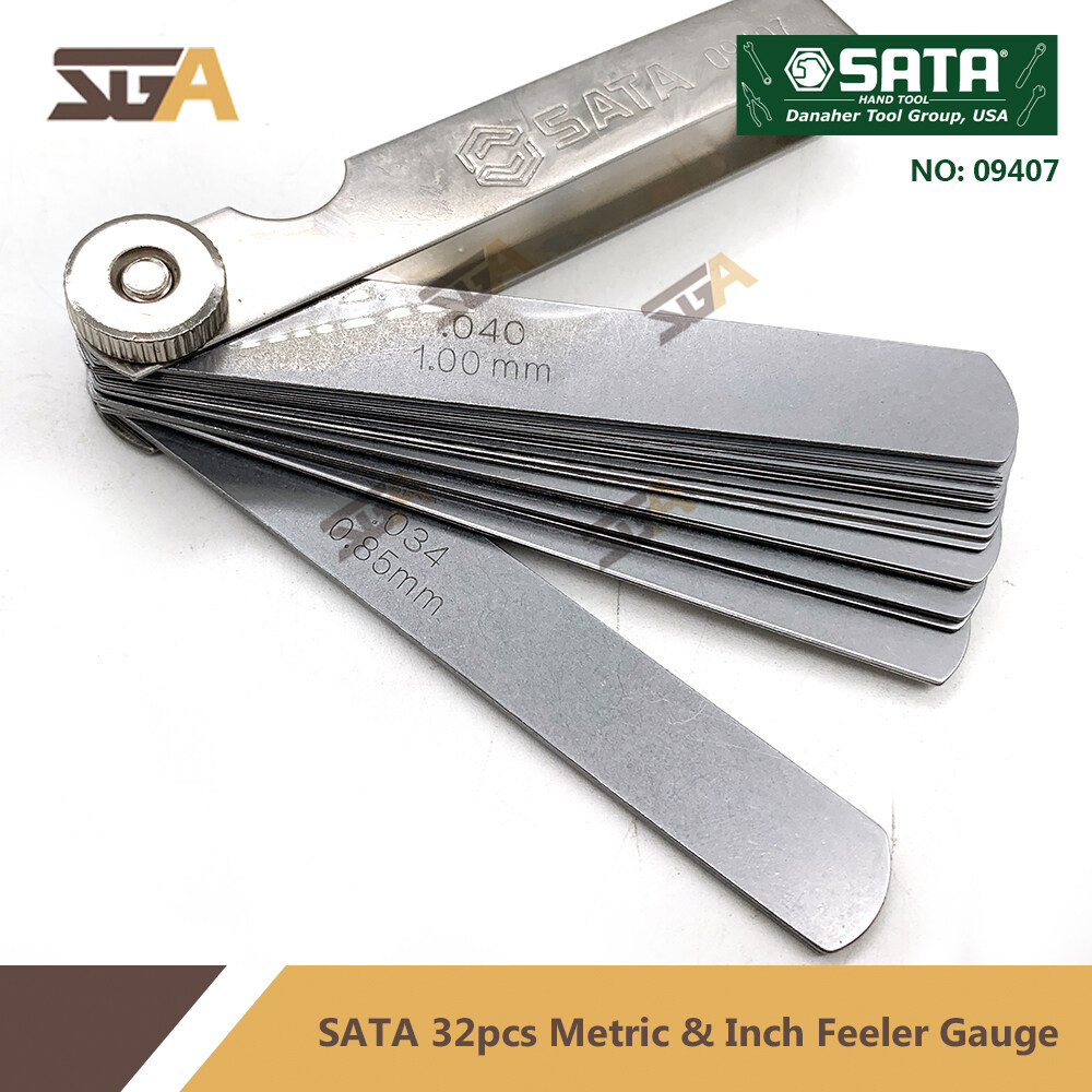 SATA 32pcs Feeler Gauges Set (09407) Reduction Gauge Measure Tooth Gap