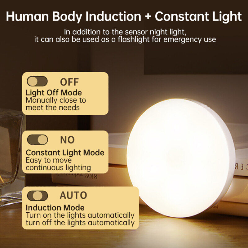 [Welight Up] Đèn Cảm Biến Chuyển Động Đèn Ngủ 8LED Sạc Được Đèn LED Tiết Kiệm Năng Lượng Không Dây Đèn Cảm Ứng Cơ Thể