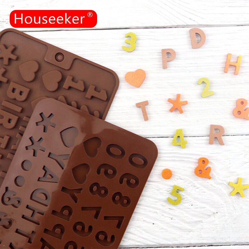 3d Number Silicone Chocolate Mold Cake Decoration Tools Handmade Diy Baking Mold Kitchen Gadgets Baking Accessories