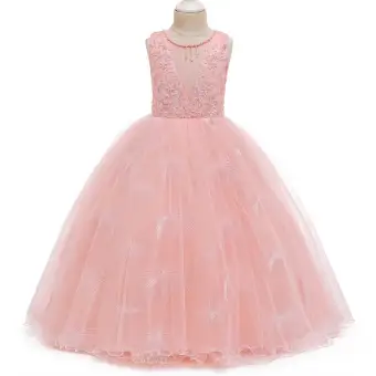 Children Evening Party Dress Kids Bridesmaid Flower Girls Wedding