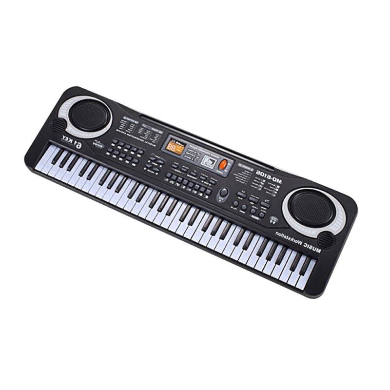 Bán Nóng 61 Bàn Phím Piano Điện Tử Kỹ Thuật Số Có Micrô Nhạc Cụ Quà Tặng Trẻ Em Rắc Cắm Châu Âu