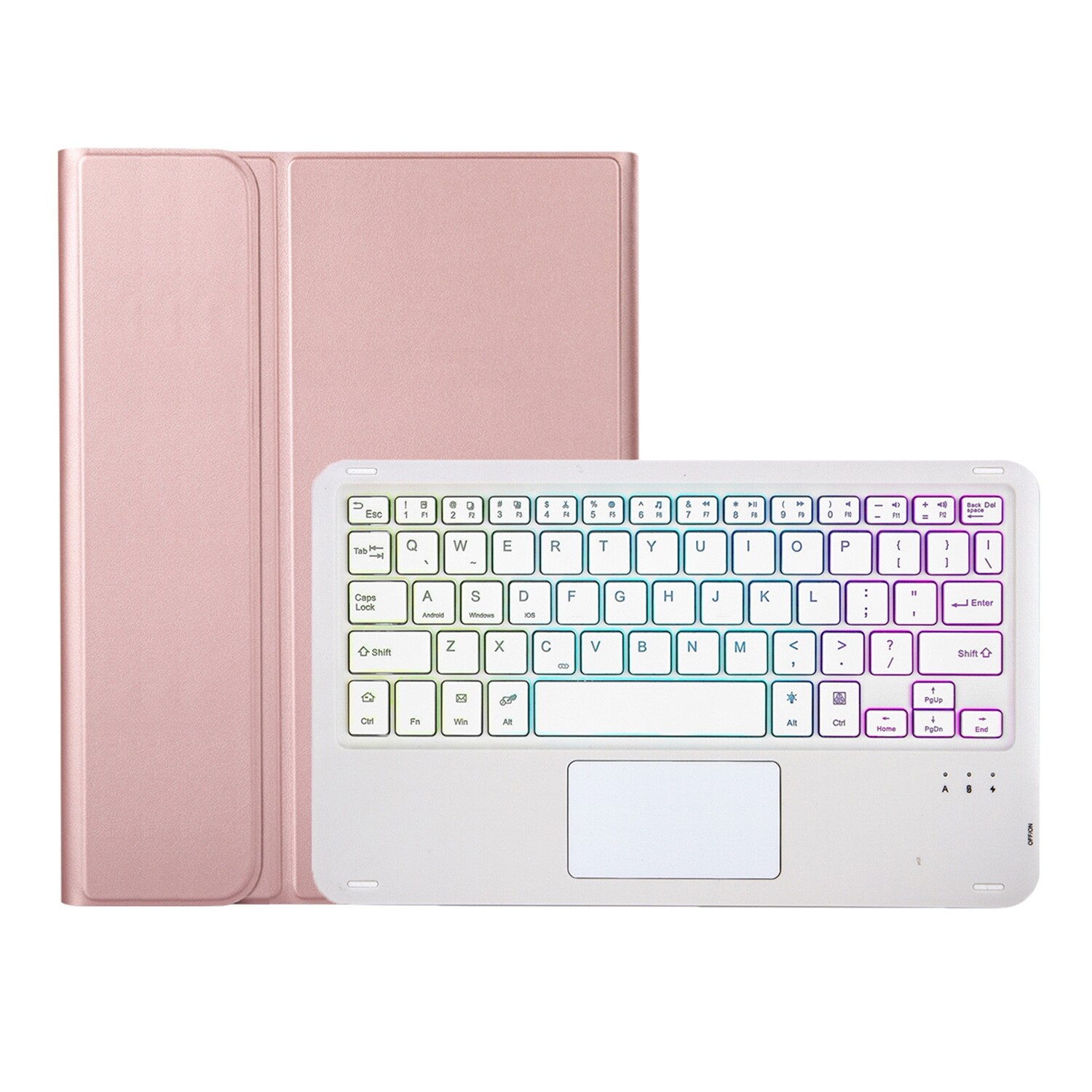 For Samsung Galaxy Tab S8 / S7 A700B-AS Lambskin Texture Backlight Bluetooth Keyboard Leather Tablet Case(Gold)(In Stock)